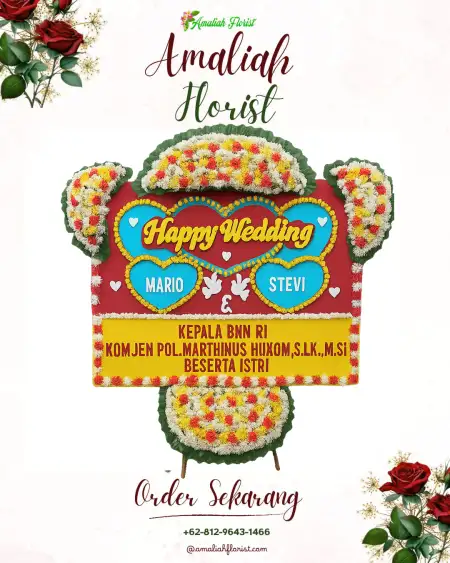 Papan Bunga Pernikahan Aik Darek